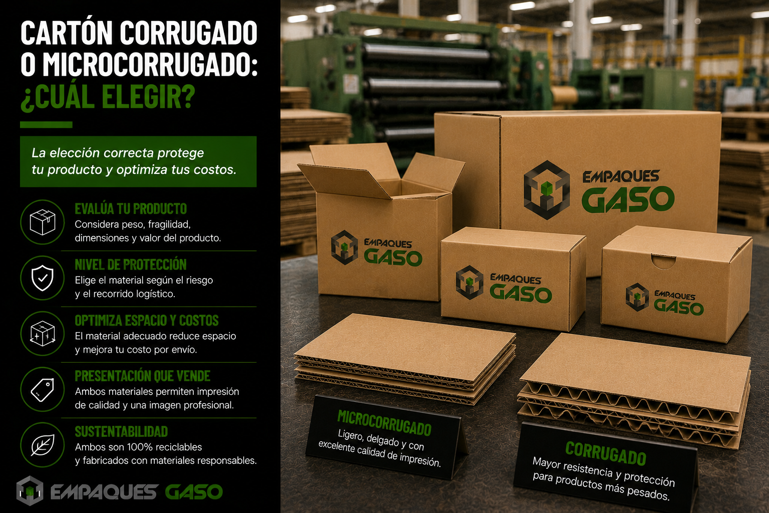 Cartón corrugado o microcorrugado cuál elegir