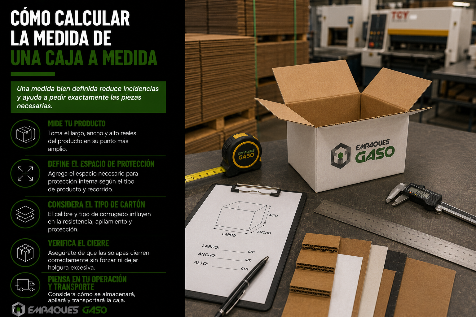 Cómo calcular la medida de una caja a medida