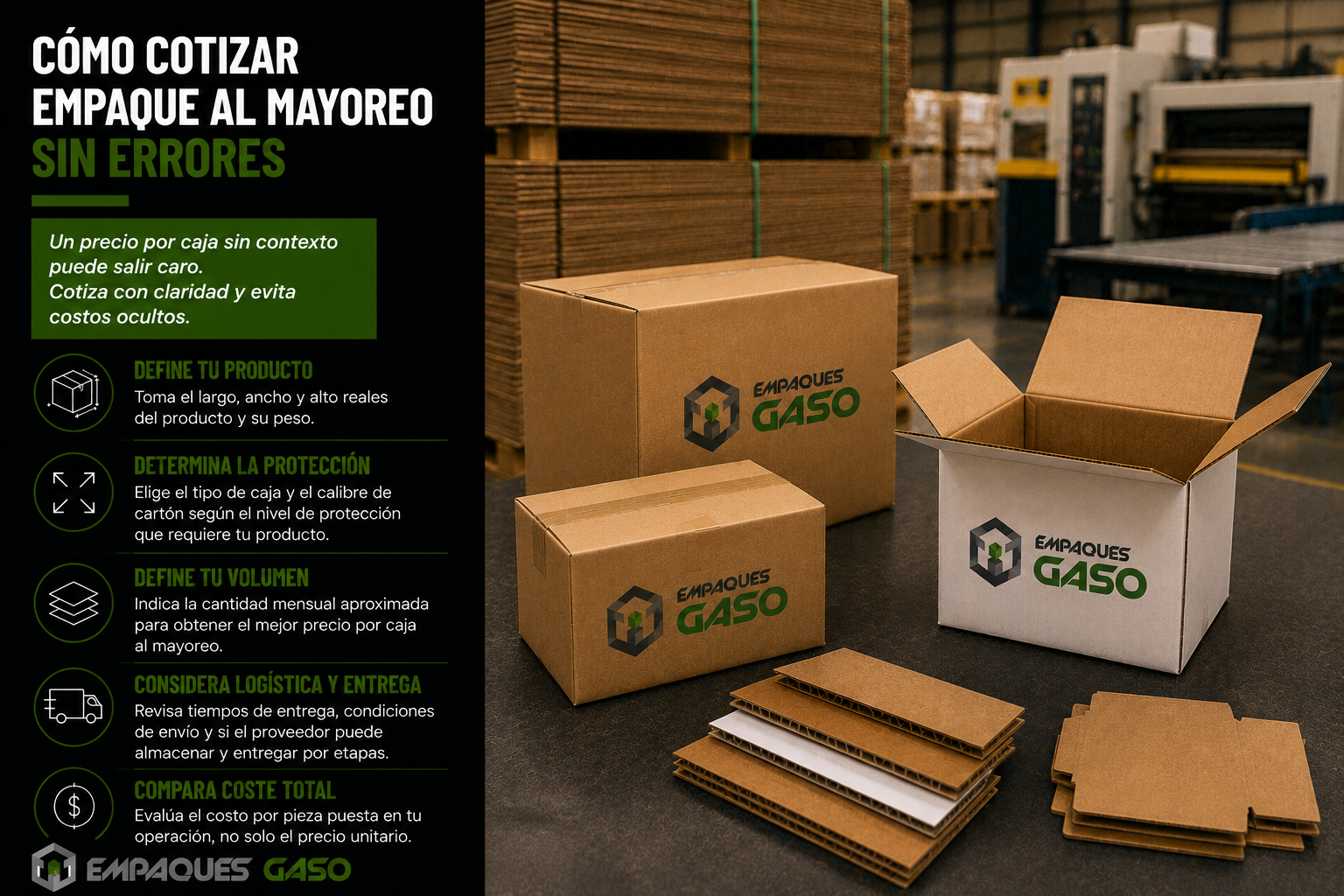Cómo cotizar empaque al mayoreo sin errores