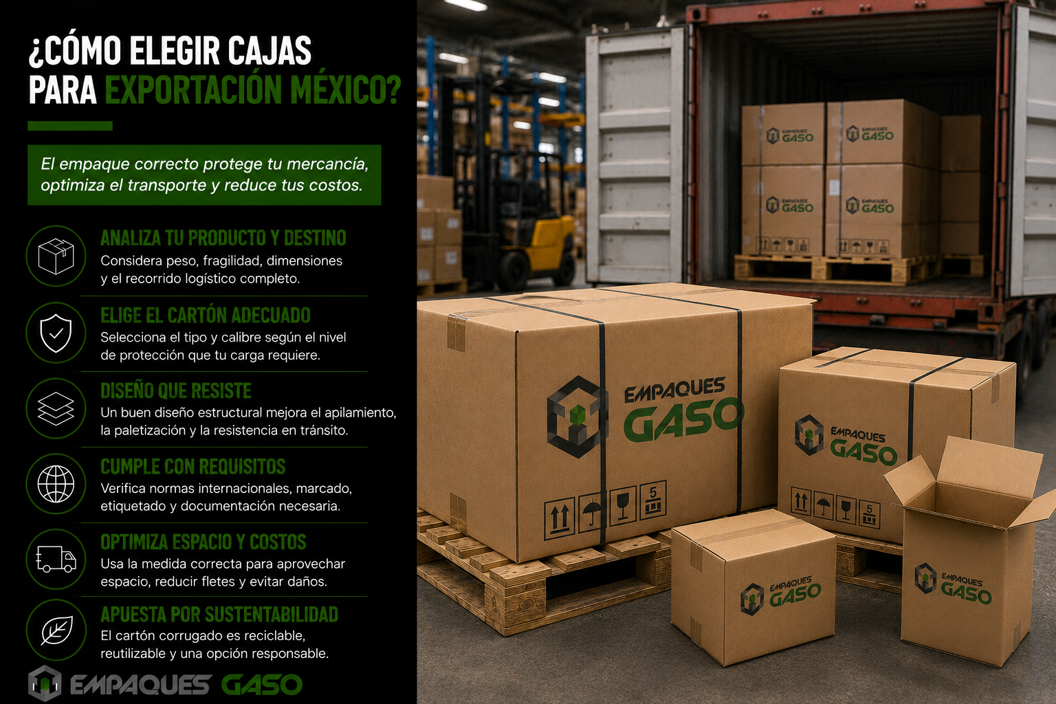 Cómo elegir cajas para exportación México