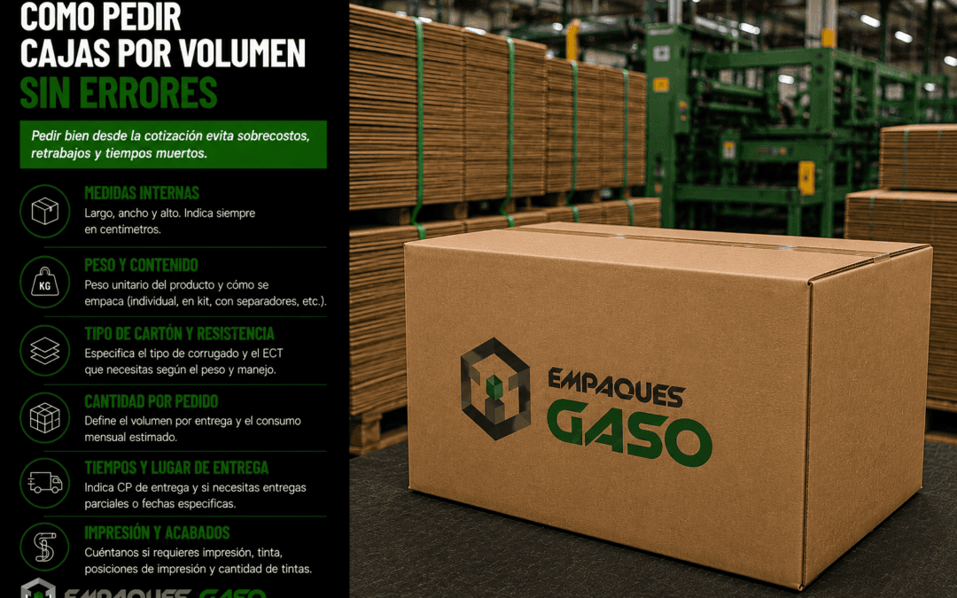 Cómo pedir cajas por volumen sin errores